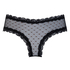 Brasileña en forma de V burn-out mesh, Negro