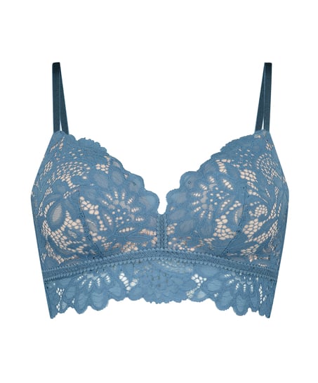 Sujetador preformado sin aros longline Shiloh, Azul