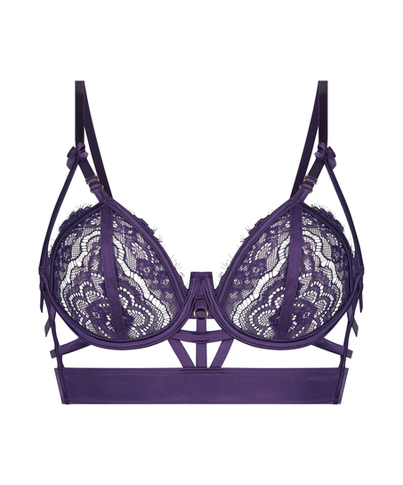 Sujetador longline de aros no preformado Mitzy, Morado