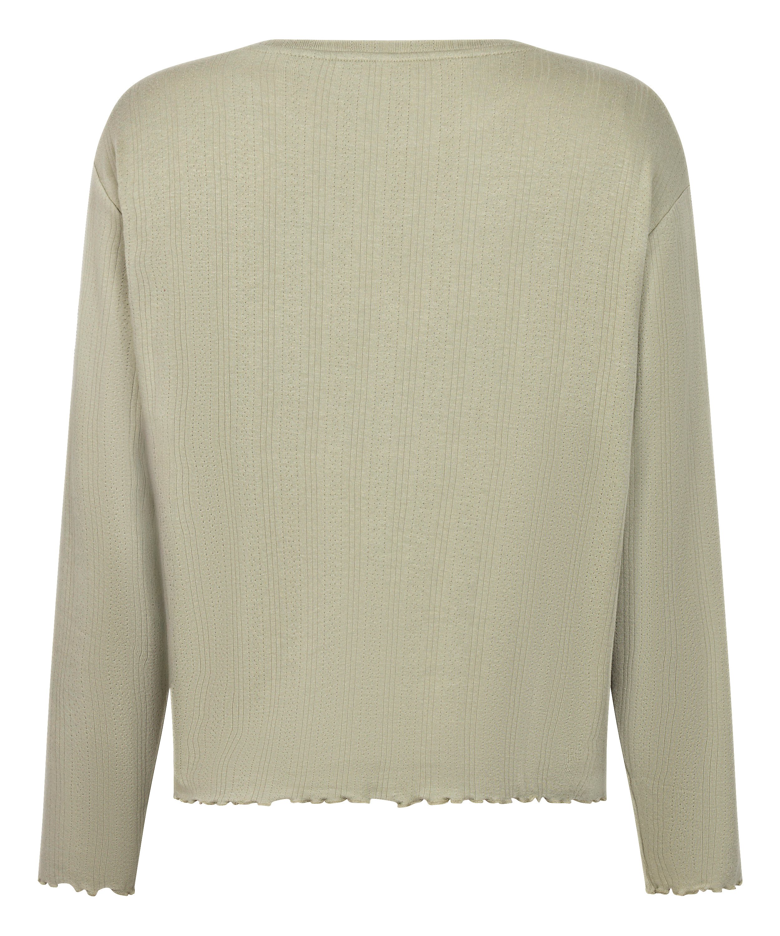 Pyjama Top Loose Pointelle, Verde, main