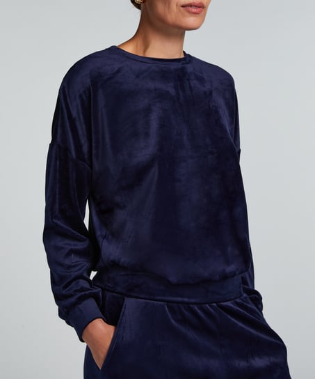 Top de terciopelo, Azul