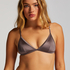 Top de bikini triangular Luna, Gris