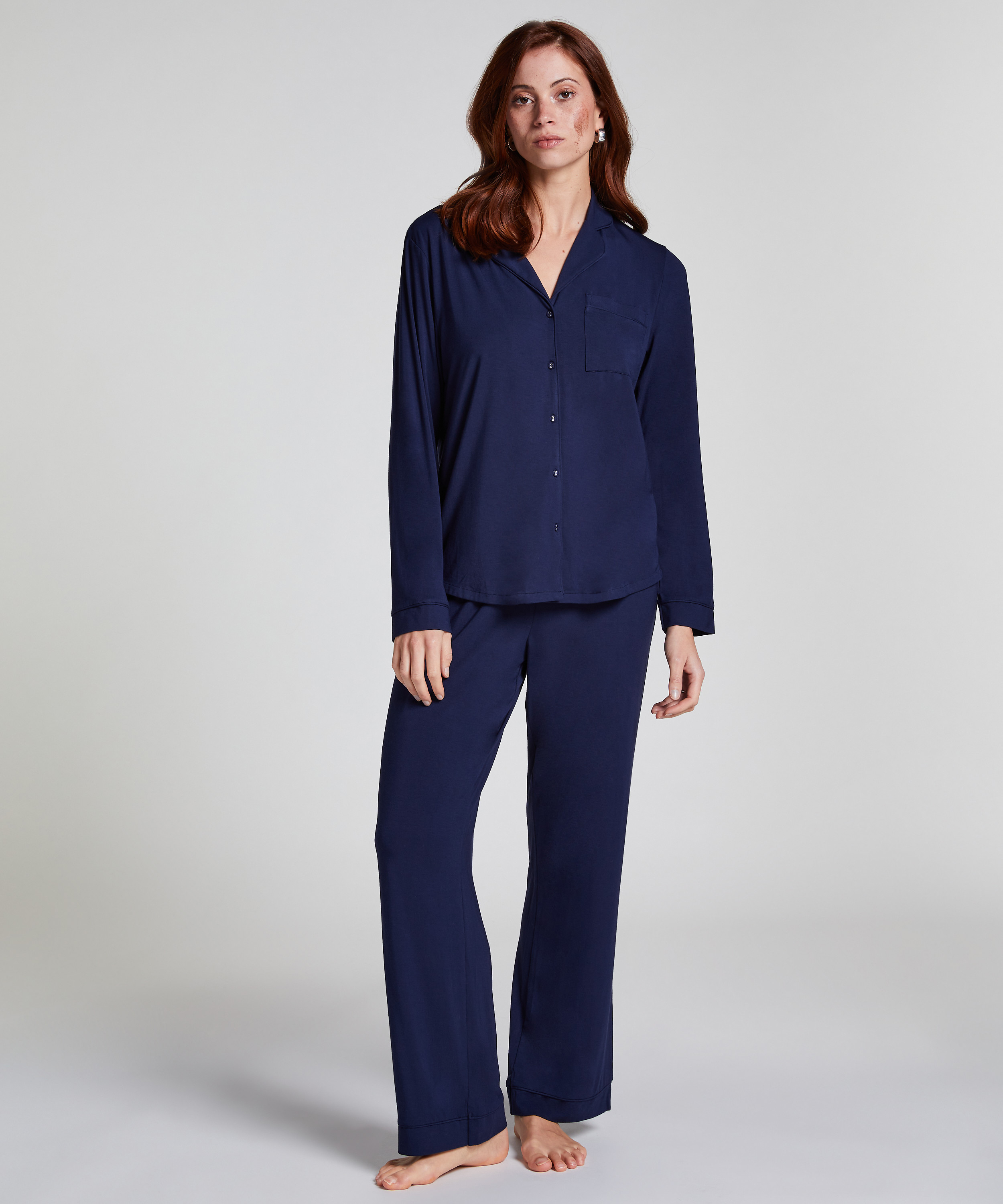 Chaqueta de manga larga de jersey Essentil, Azul, main