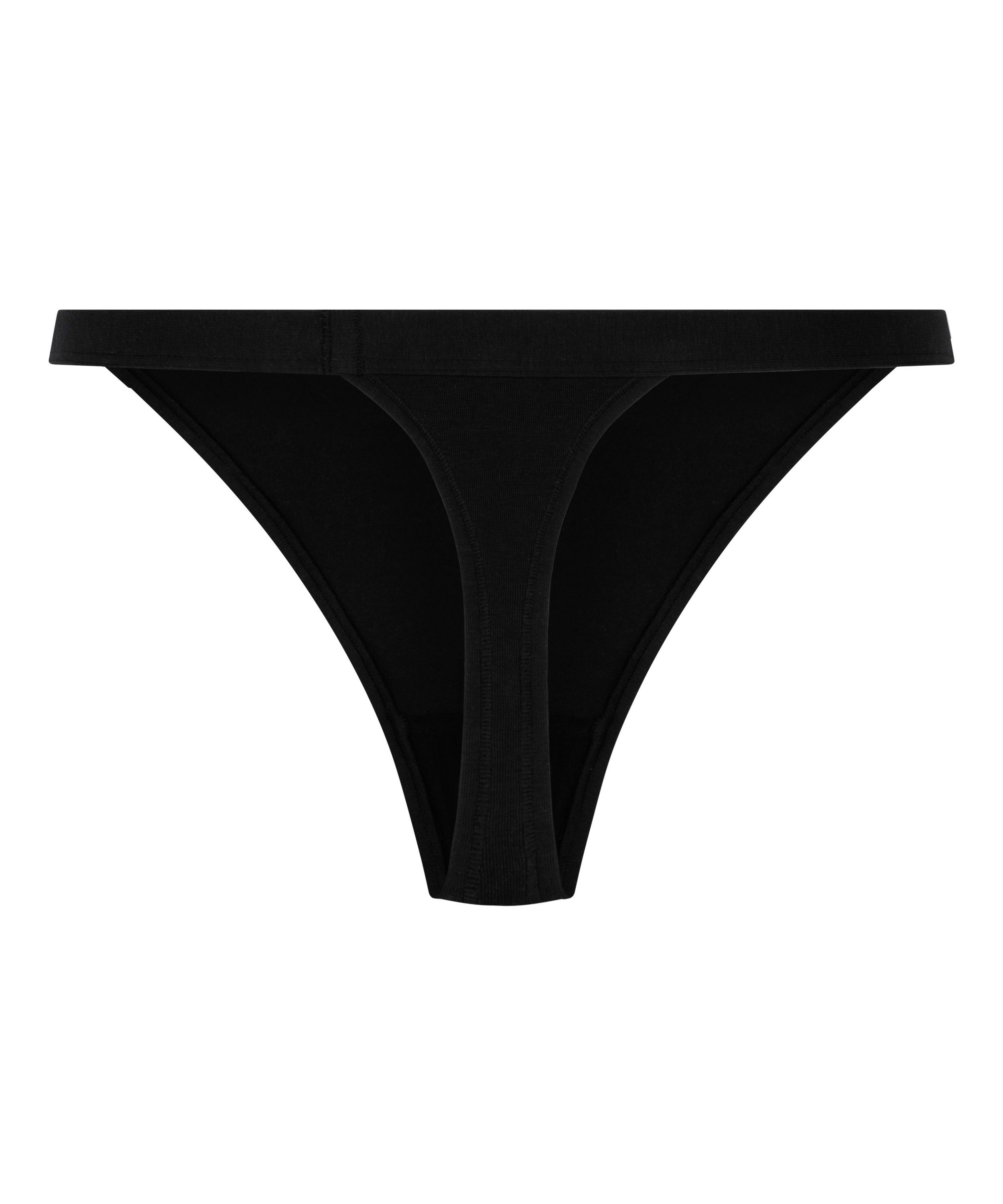 Tanga de algodón, Negro, main