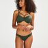 Top de bikini de aros preformado Scallop Glam, Verde