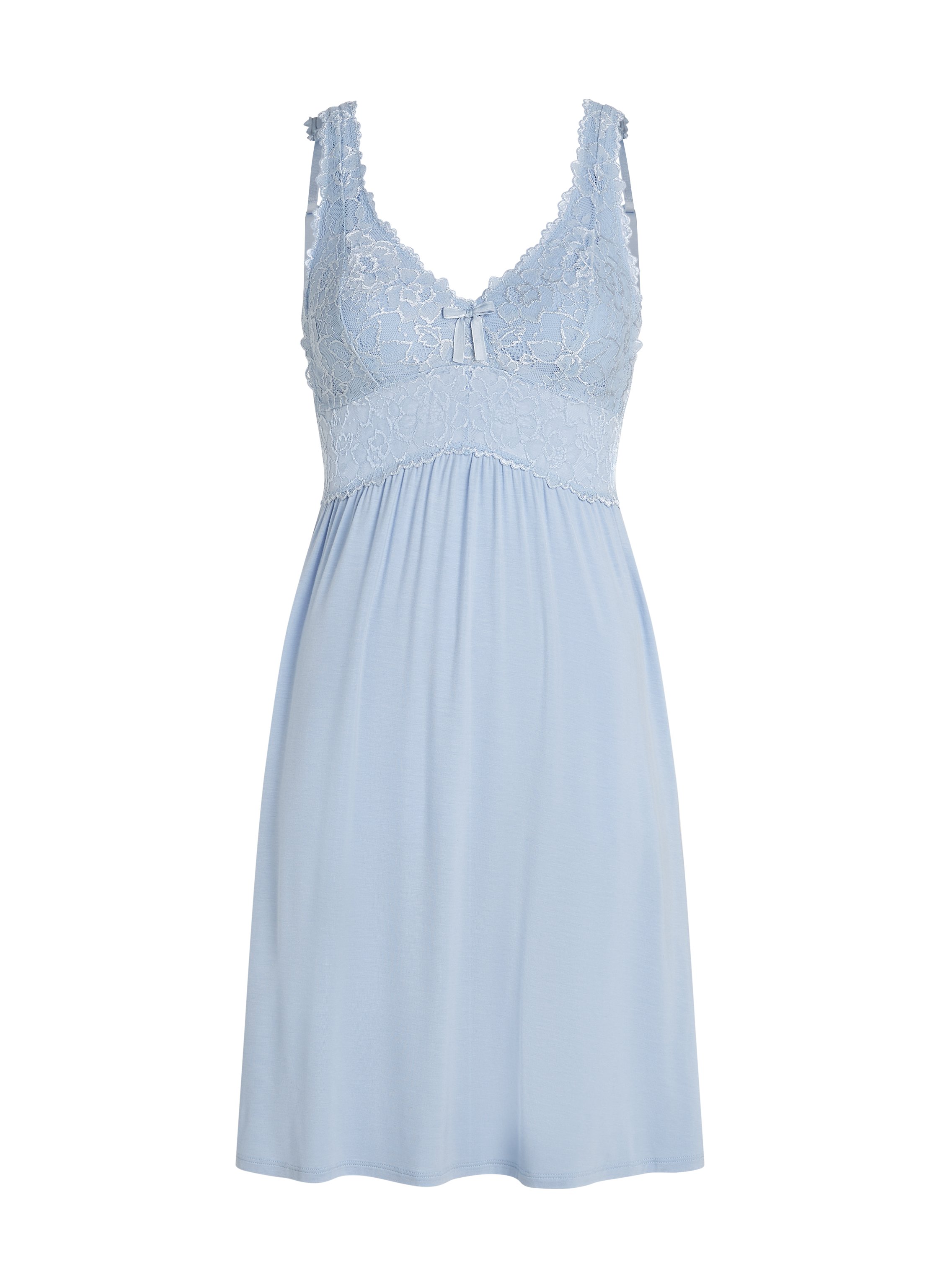 Vestido lencero Nora Lace, Azul, main