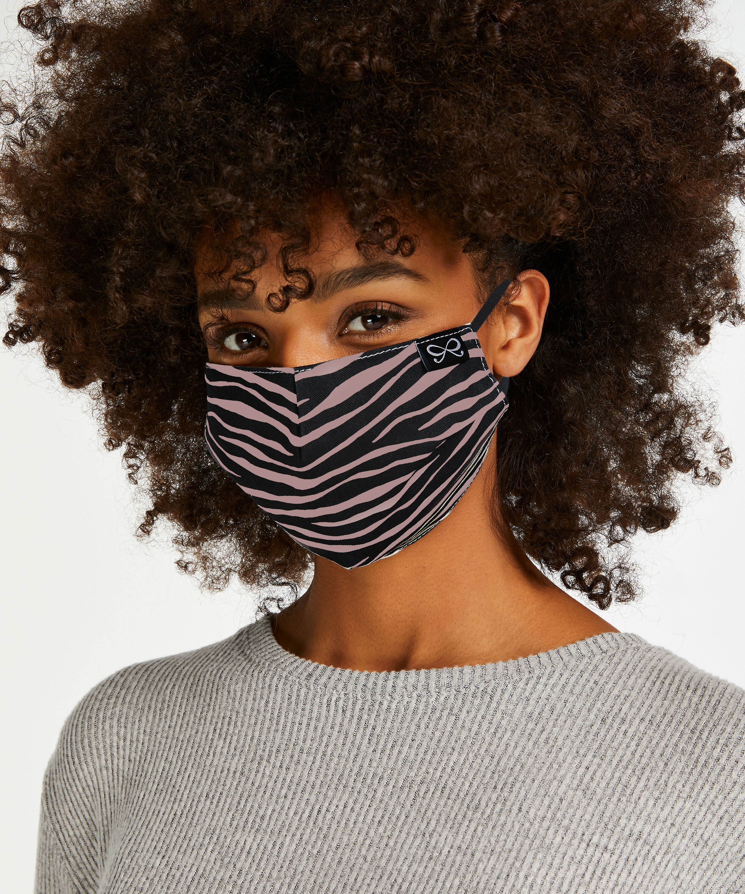 Mascarilla de algod&oacute;n, marr&oacute;n