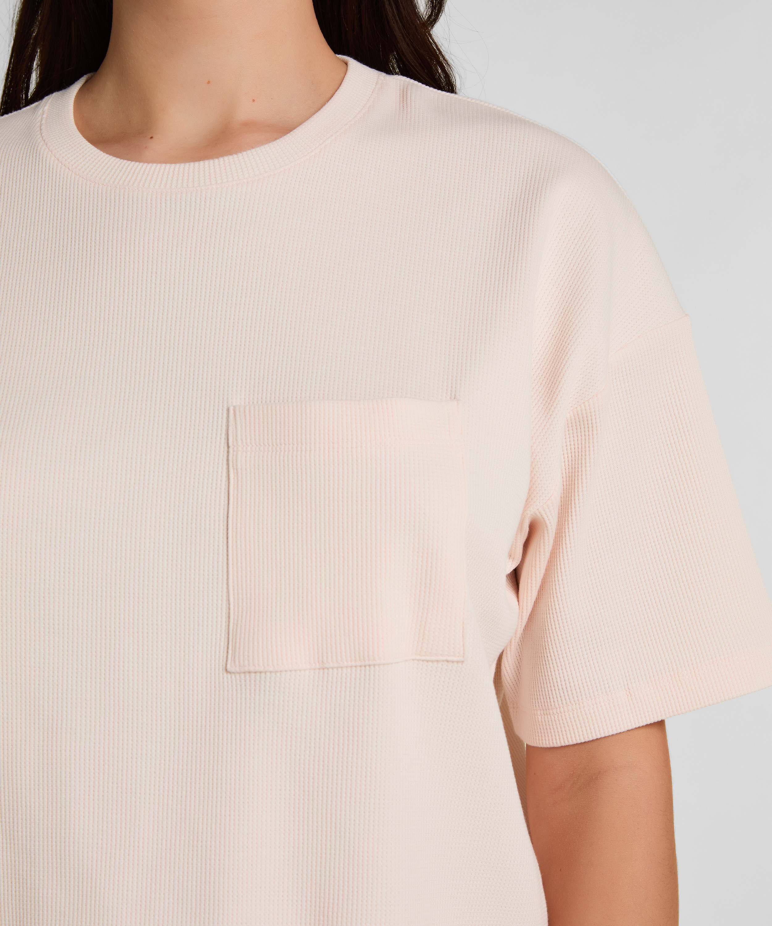 Pyjama Top Waffle, Rosa, main