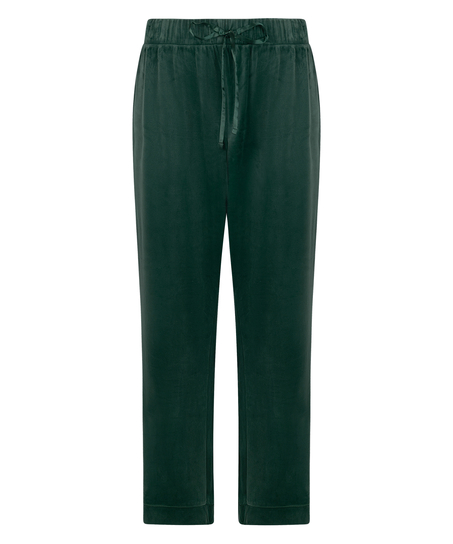 Pantal&oacute;n de pijama de terciopelo, Verde