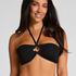 Top de bikini bandeau Bahamas, Negro