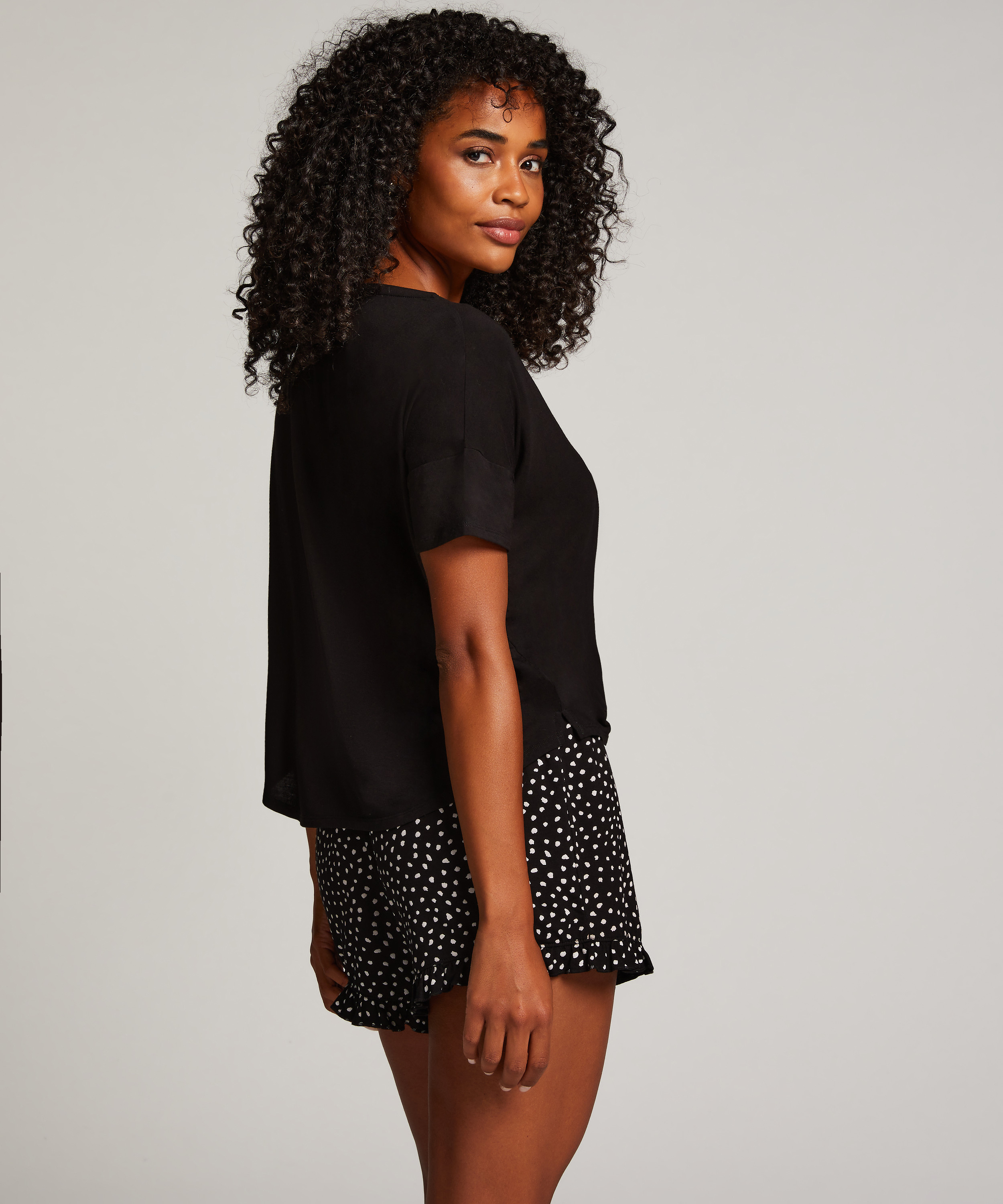 Conjunto de pijama, Negro, main