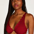 Top de bikini de aros no preformado Scallop, Rojo