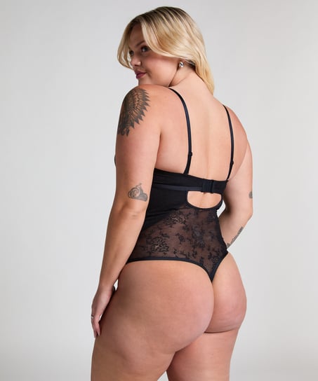 Shaping Body de encaje, Negro