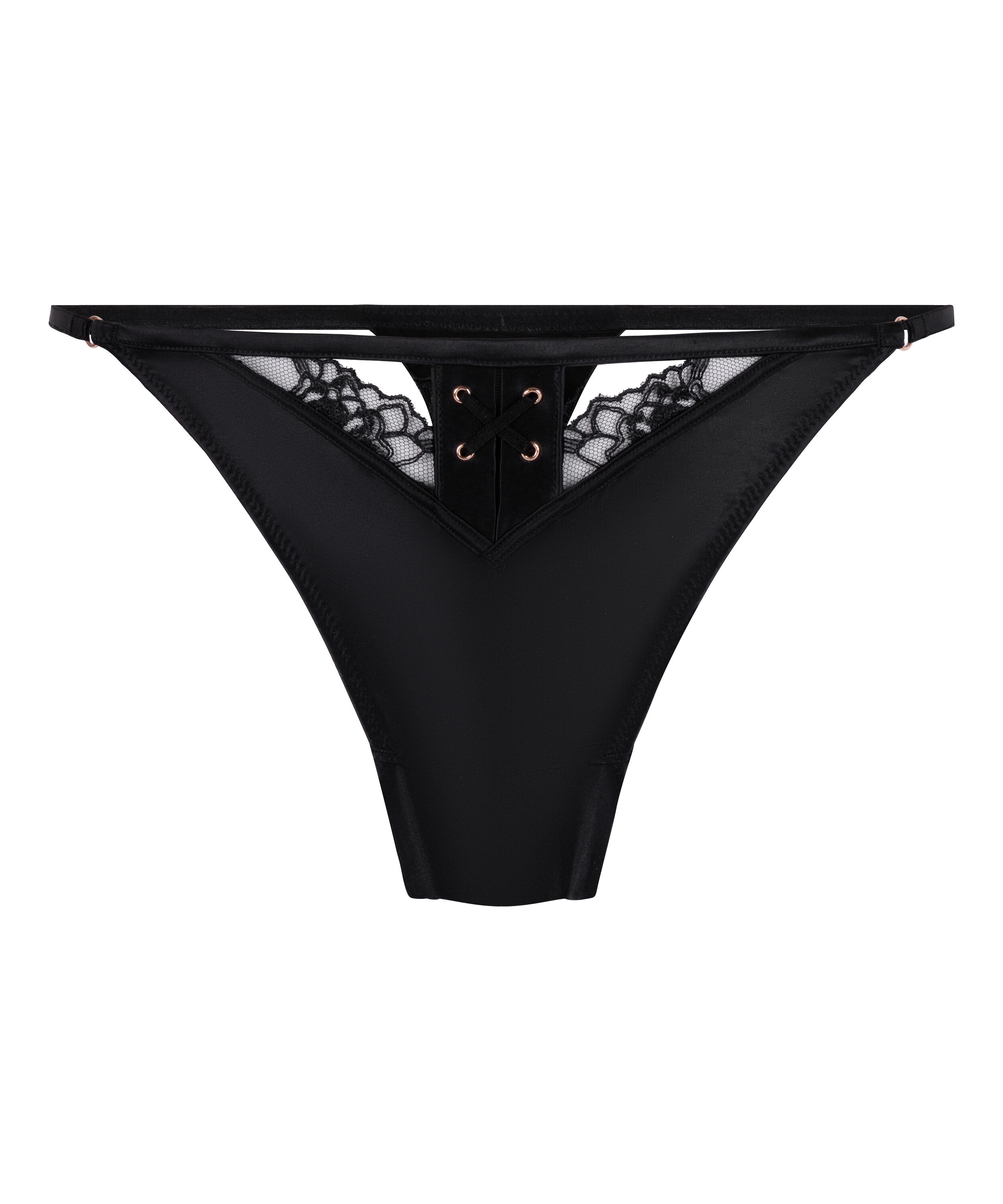 Tanga de corte alto Catherine, Negro
