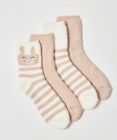 2 Pares C&oacute;modos Calcetines, Rosa