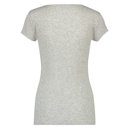 Top de pijama de manga corta., Gris