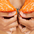 Bralette triangular preformado Rose, Naranja