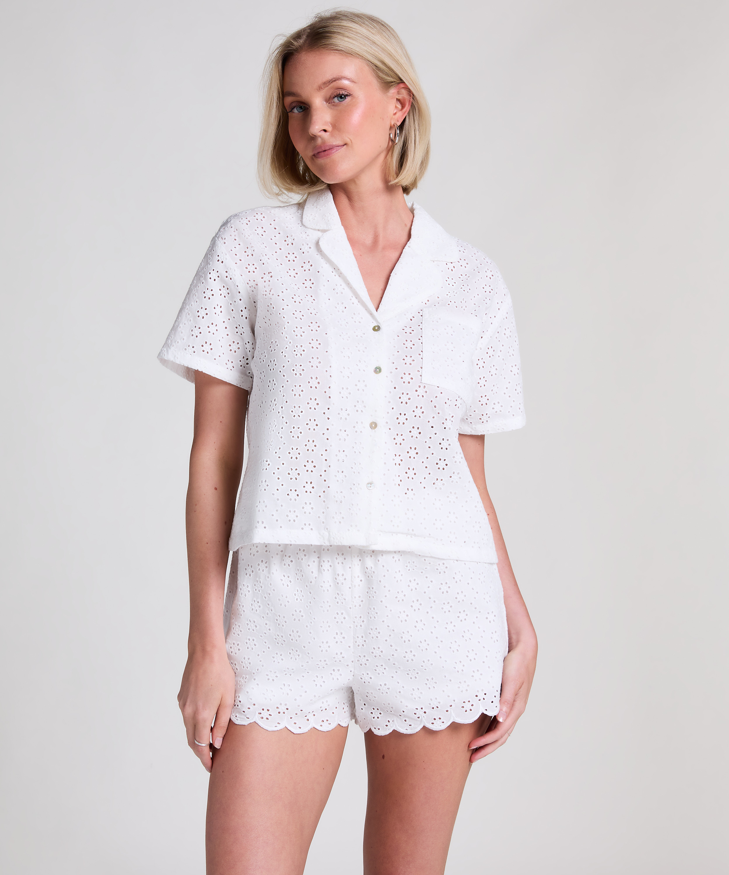 Chaqueta Broderie Anglaise, Blanco, main