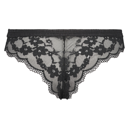 Braguita brasile&ntilde;a de pierna alta Iva, Negro