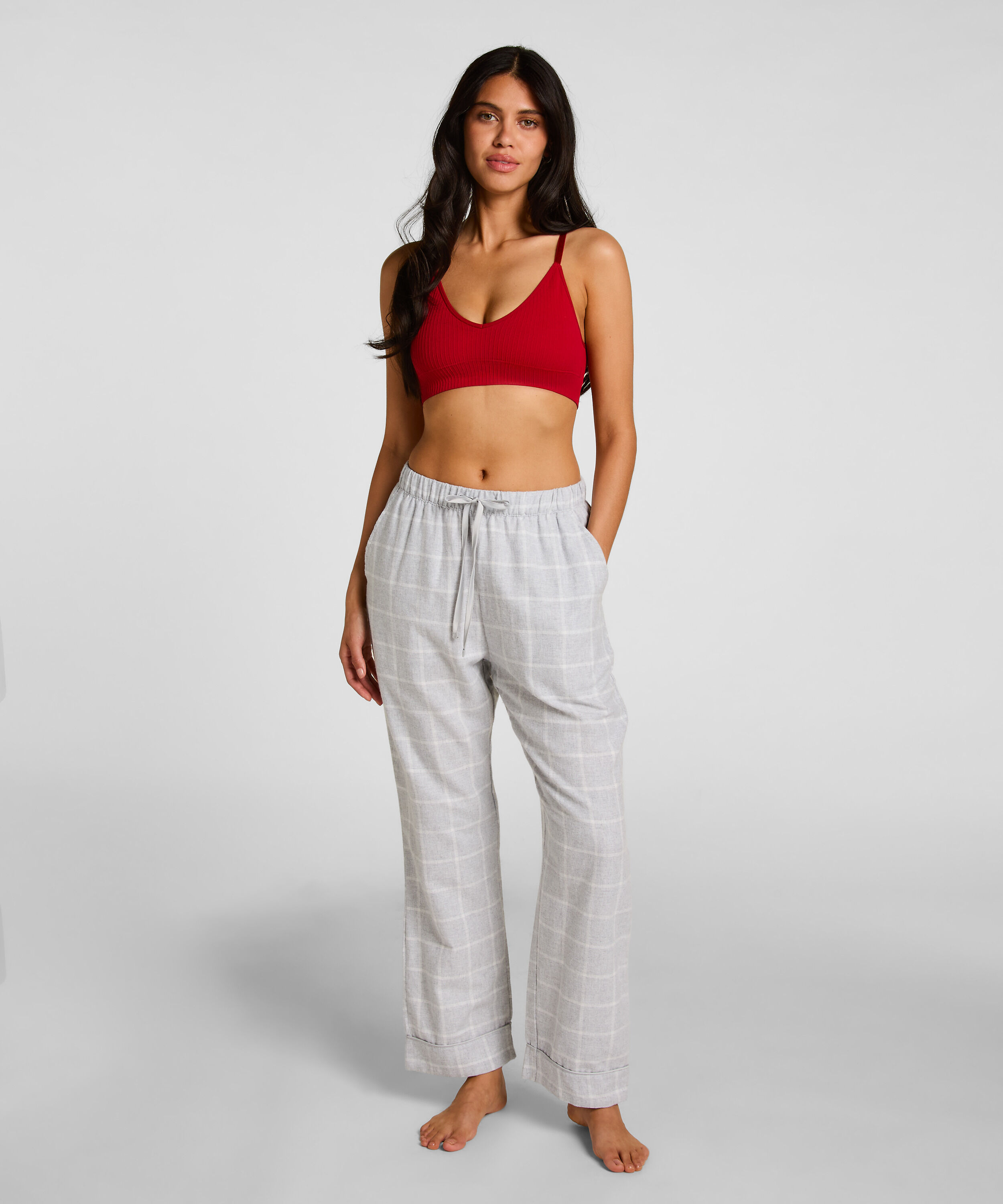 Pantalones de pijama de franela, Gris