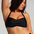 Top de bikini bandeau Luxe, Negro