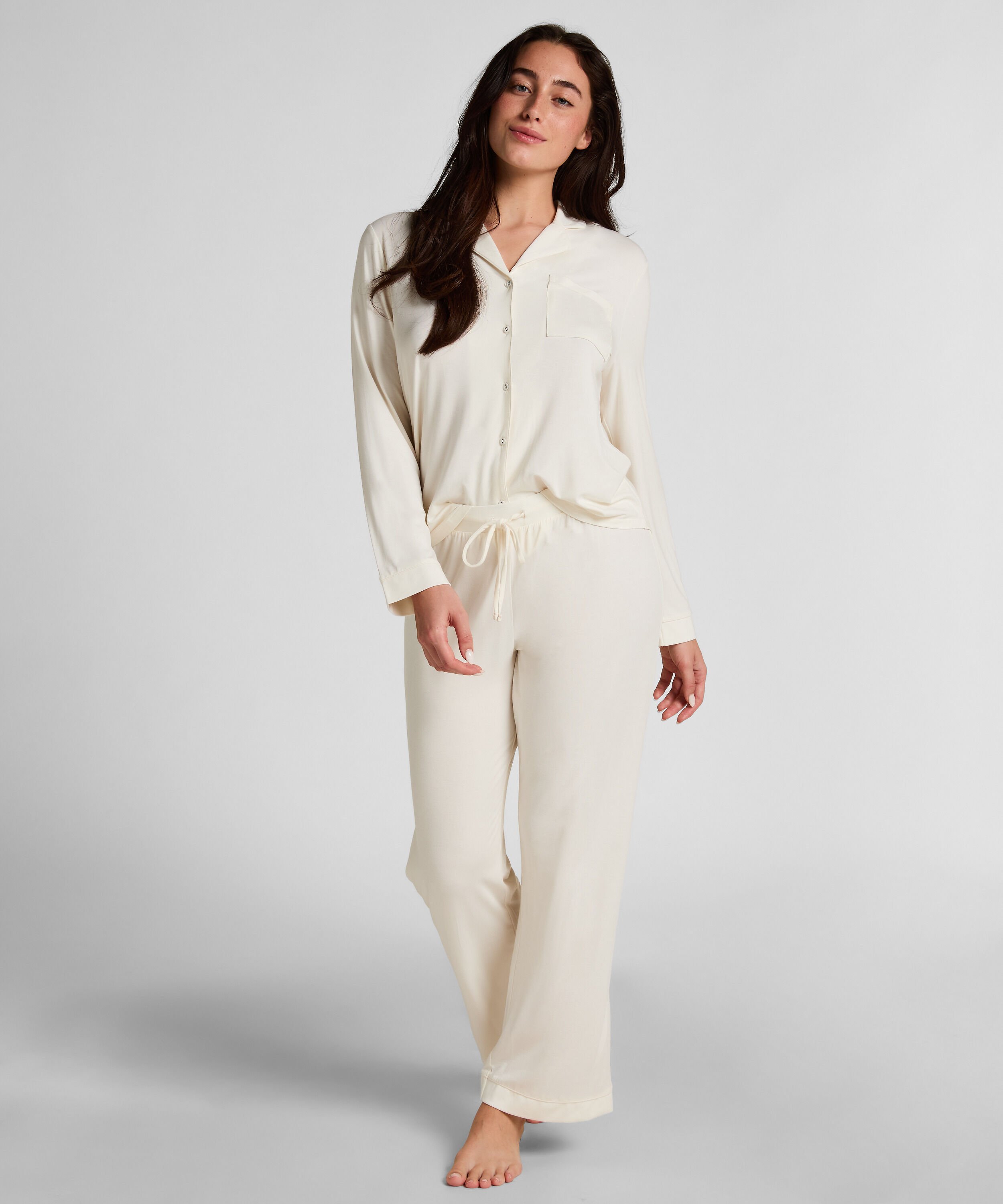 Chaqueta de manga larga de jersey Essentil, Blanco