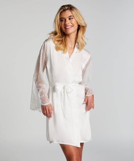 Kimono Satin, Blanco