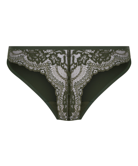 Invisible Tanga Lace Back, Verde