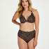 Top de bikini de aros preformado Leopard, Beige