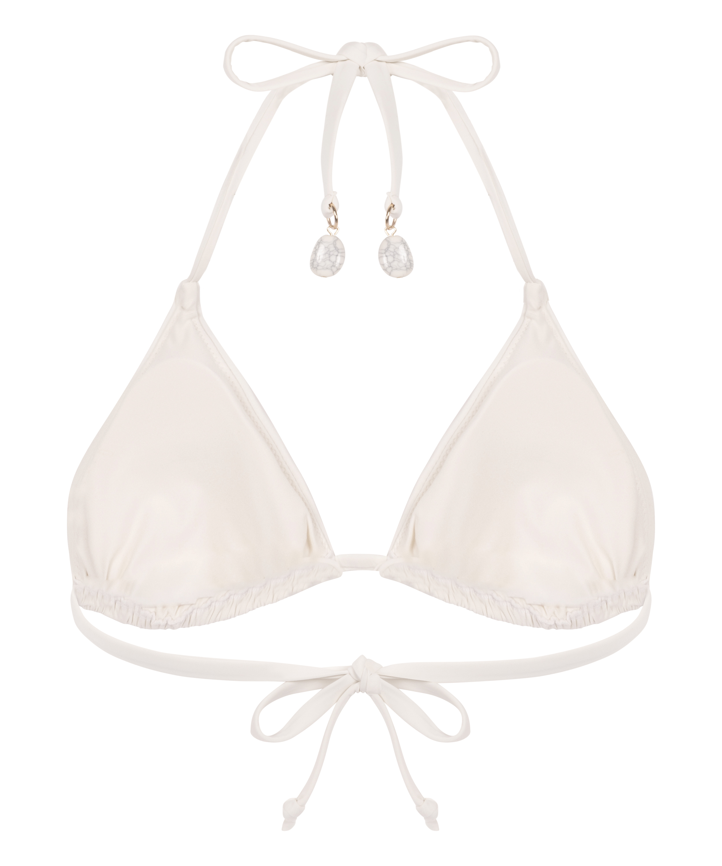 Top de bikini triangular Giselle, Blanco, main