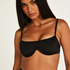 Top de bikini de aros no preformado Sicily, Negro