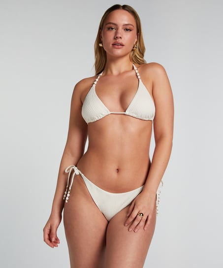 Top de bikini triangular Cozumel, Blanco
