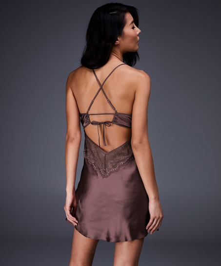 Vestido combinación Satin Honey, Rosa