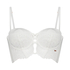 Sujetador longline con aros sin tirantes Jamie, Blanco