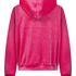 Chaqueta con capucha de terciopelo, Rosa