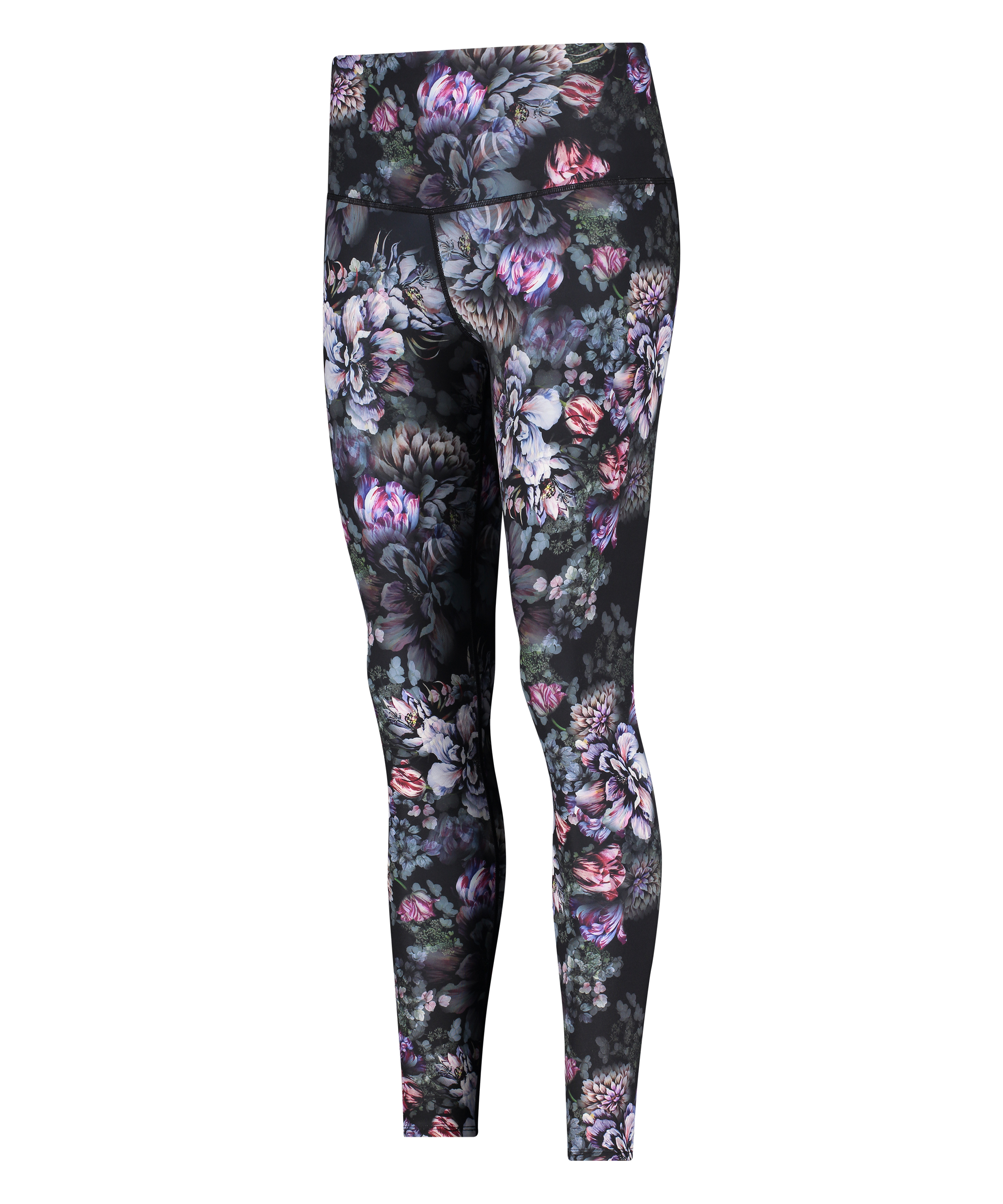 Leggings deportivos de cintura alta HKMX Flower, Negro, main