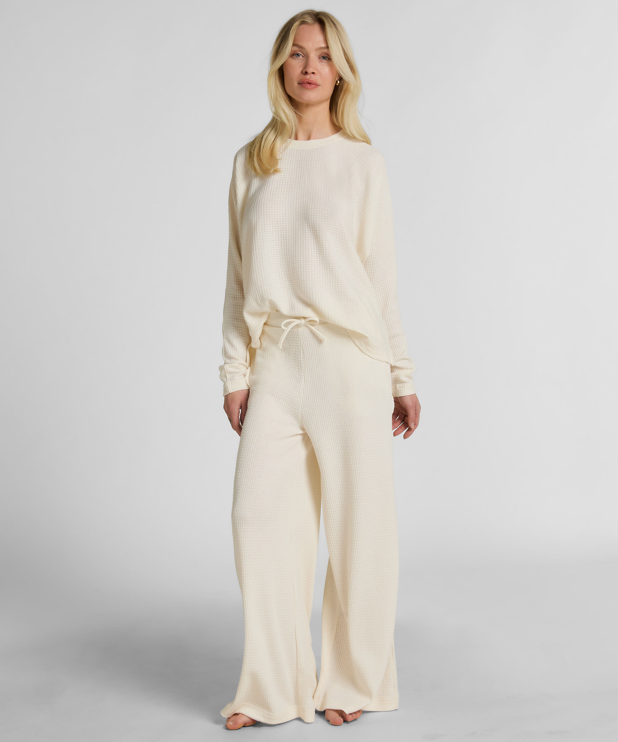 Pantalón Waffle Tracey, Blanco