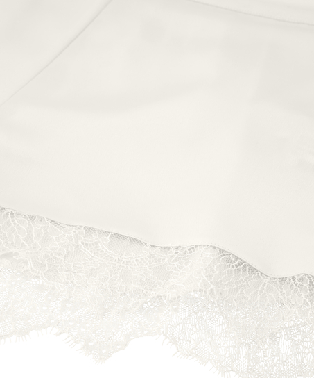 Short de satén Camille, Blanco