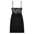Vestido lencero Nora Lace, Negro