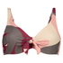 Top de bikini de aros no preformado Print Game, Rosa