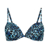 Top de bikini de aros preformado Leo, Azul
