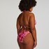 Braguita de Bikini de Corte Alto Floral, Rosa