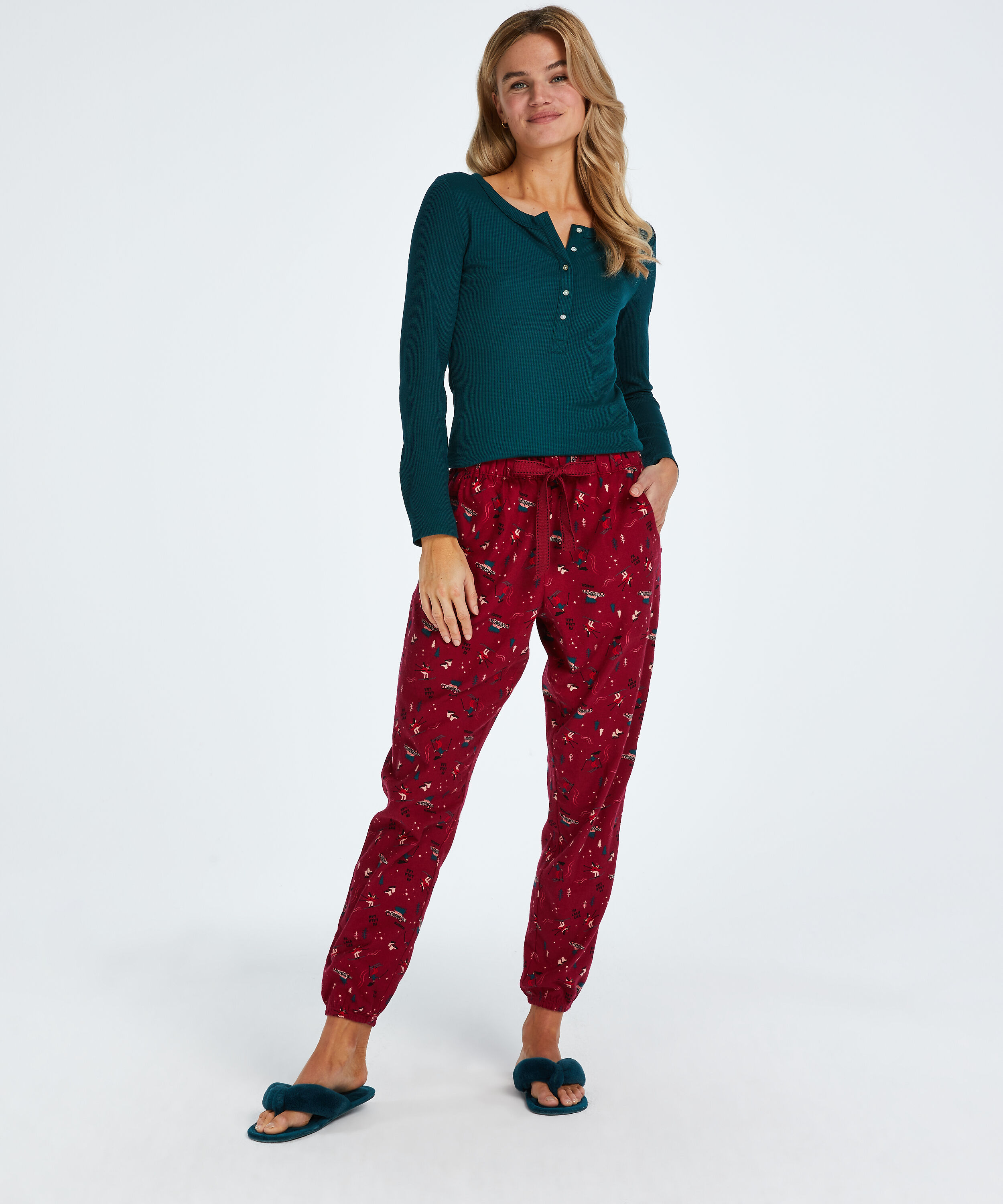 Pantal&oacute;n de pijama Twill, Rojo