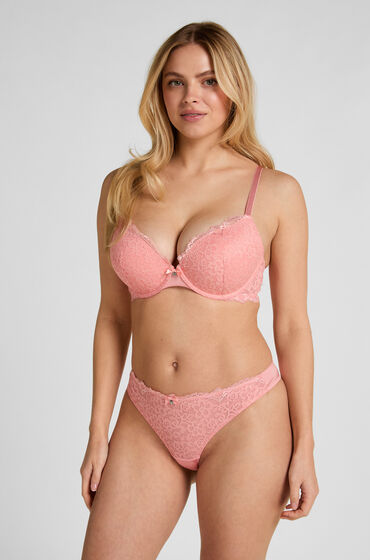 hunkemoller tanga marine rosa