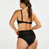 Braguita de bikini de corte alto Sunset Dream, Negro