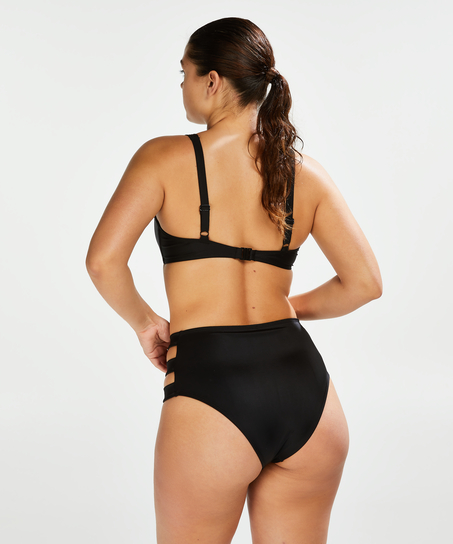 Braguita de bikini de corte alto Sunset Dream, Negro