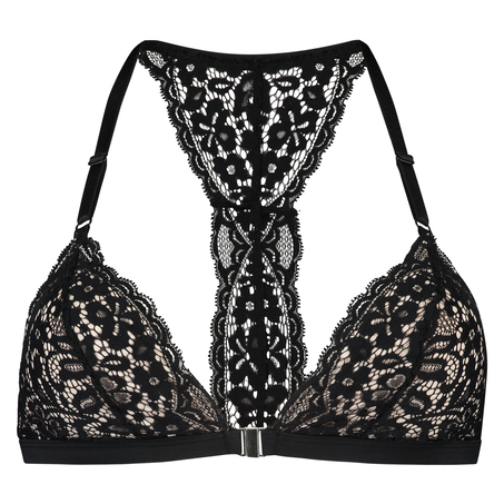 Preformado triangular bralette Marina, Negro