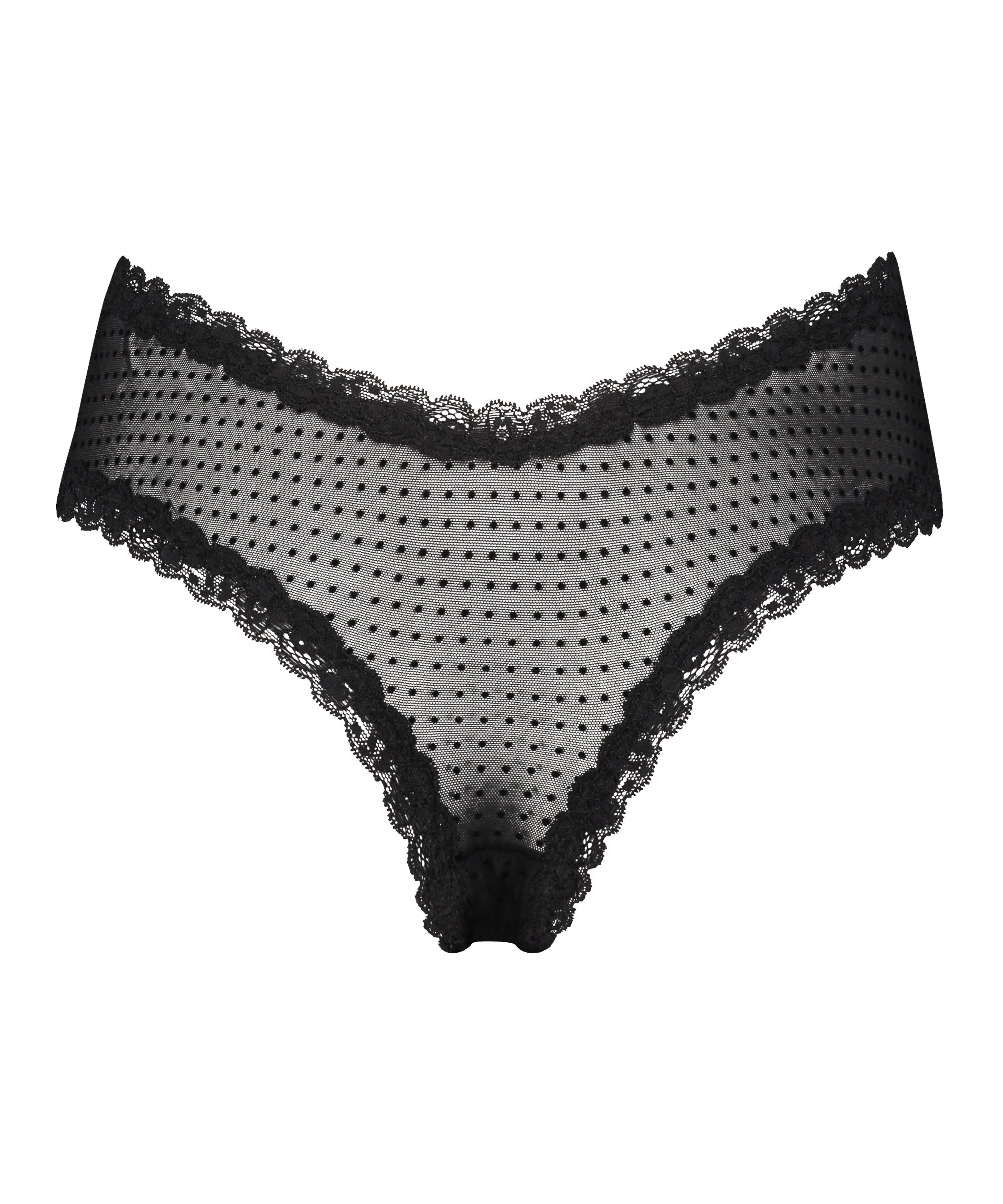 Brasile&ntilde;a en forma de V burn-out mesh, Negro, main