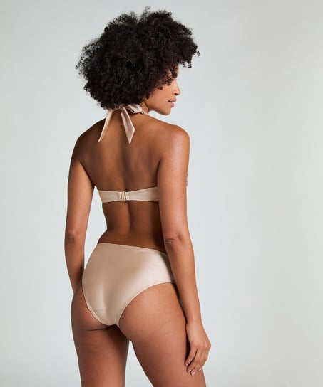 Top de bikini bandeau Lima, Beige