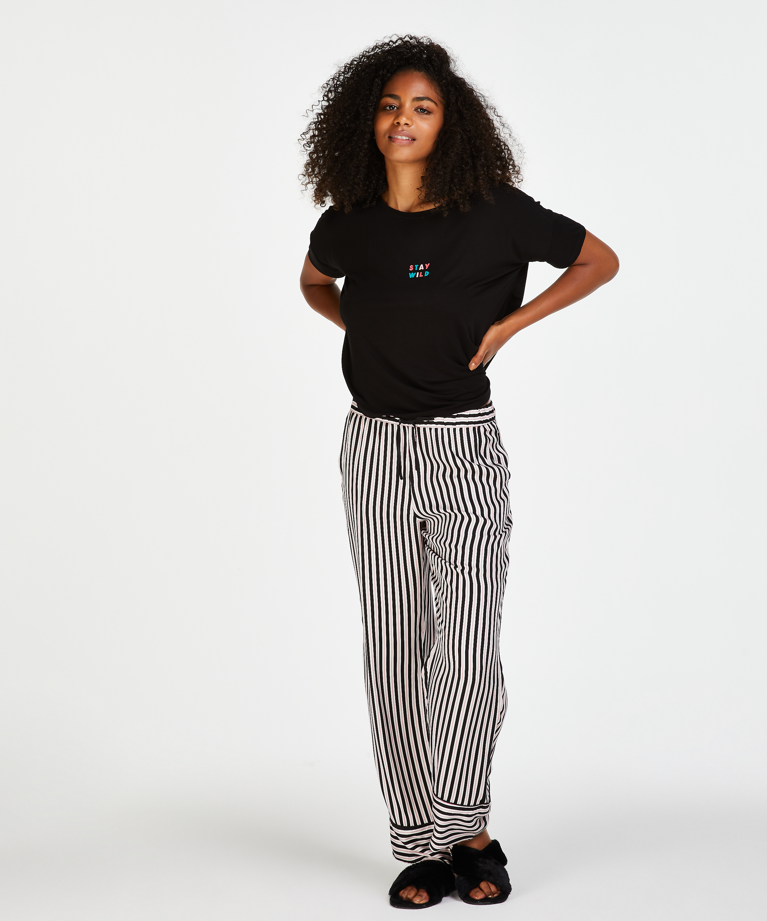 Pantal&oacute;n woven, Negro, main